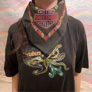 Harley Davidson rose bandanna